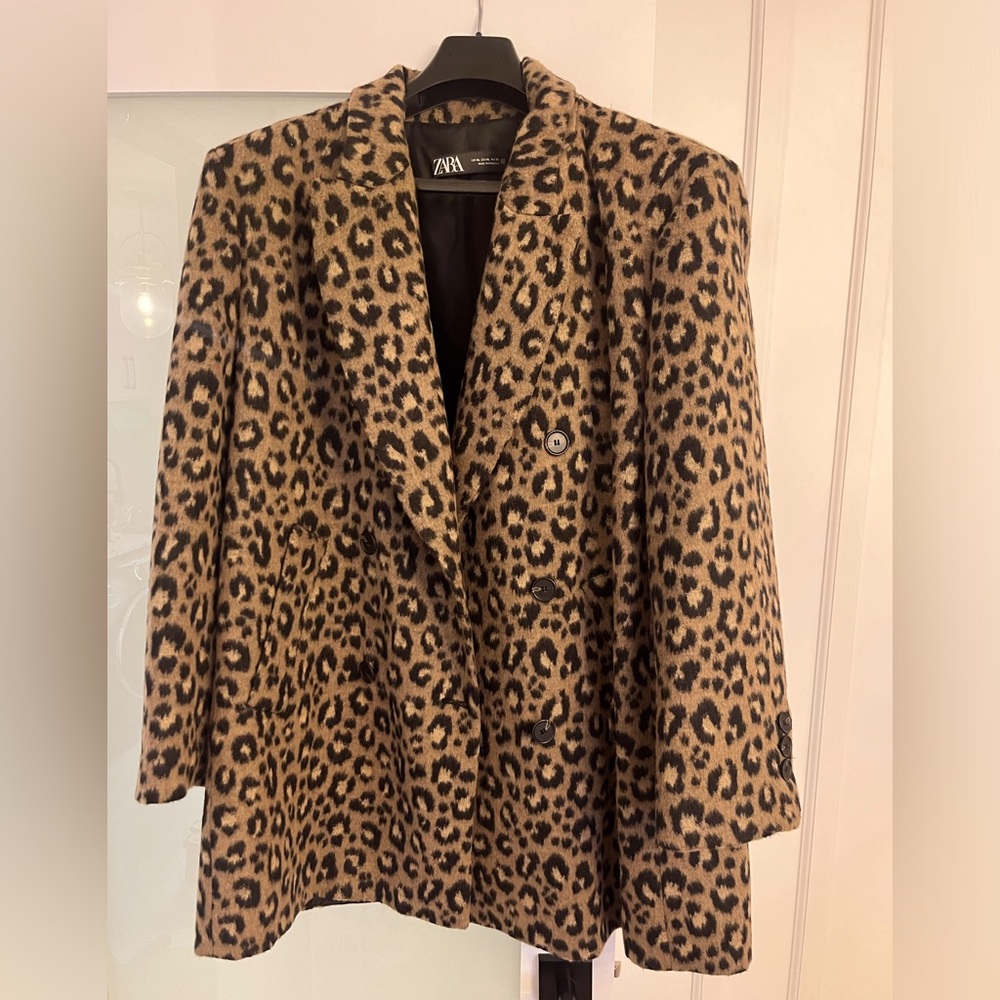 Zara Women's Animal Print Coat